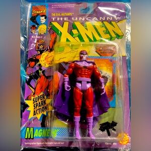Vintage 1992 Uncanny X-Men Magneto Super Spark Action Figure Marvel ToyBiz NEW!